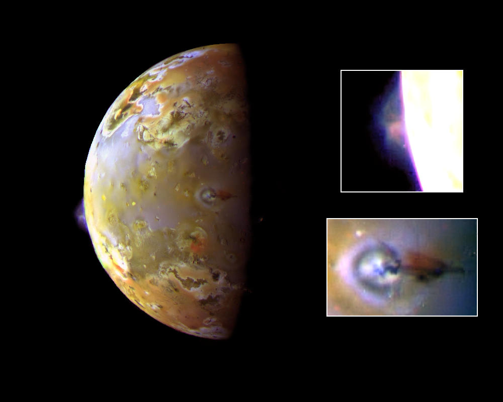 Vulkan auf dem Jupiter-Mond Io - Quelle: NASA